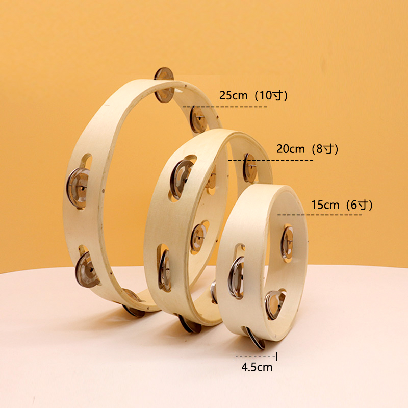 奥尔夫手摇铃鼓儿童幼儿园铃圈打击乐器手拍鼓舞蹈表演手鼓手铃鼓