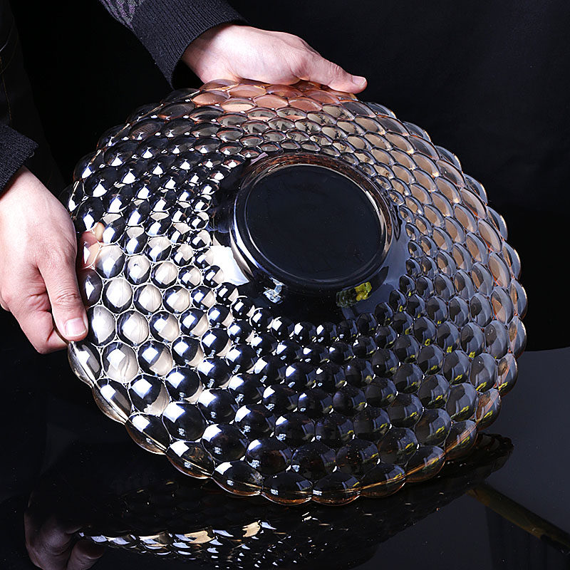 欧式创意珠光水晶玻璃客厅茶几水果盘干果收纳盘时尚创意大号果盘,餐饮具,果盆/果盘/果篮,淘宝优惠券,粉丝福利购,淘宝优惠卷