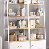 置物架落地多层收纳层架客厅卧室书架靠墙铁艺展示储物柜子梯形货