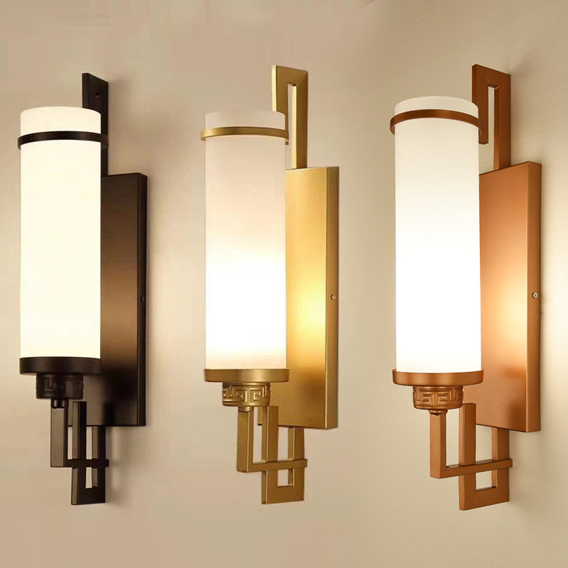 新中式玻璃壁灯床头灯卧室壁灯楼梯过道酒店茶楼led走廊灯,家装灯饰光源,壁灯,淘宝优惠券,粉丝福利购,淘宝优惠卷
