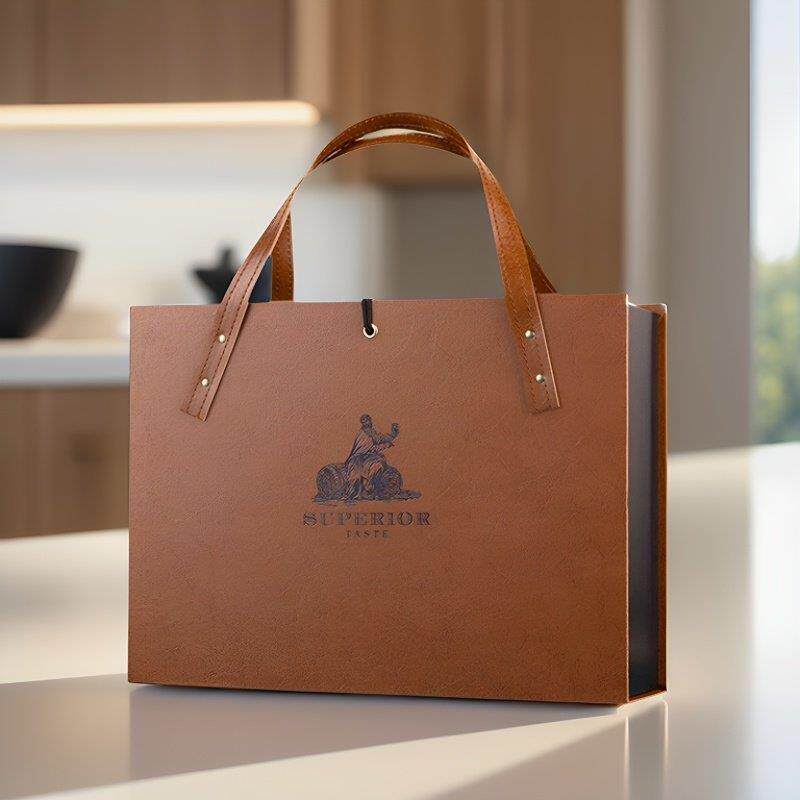 左和右红酒覆古皮盒两支装葡萄酒包装箱礼品盒空盒高端定制送礼