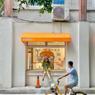 饰蓬户外定制门头雨搭 法式 遮阳棚梯形固定雨篷欧式 咖啡服装 店装