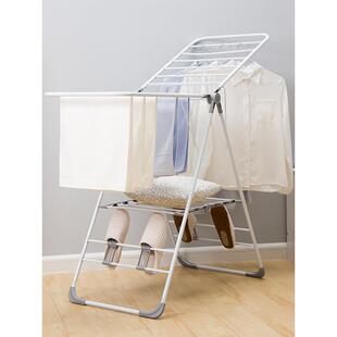 潮东潮西落地晾衣架可折叠伸缩凉衣架阳台晾衣杆家用室内晒衣架