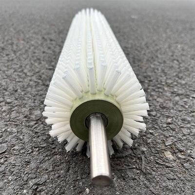 工业尼龙毛刷辊清洗脱皮抛光硬毛除尘刷辊毛刷轮滚筒刷子定制滚刷