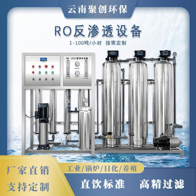 大型RO反渗透设备工业商用单双级大流量纯水机去离子直饮机净水器