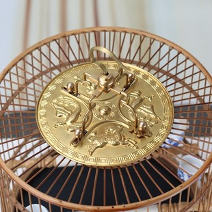 绣眼黄鸟文鸟玉鸟柳莺竹鸟笼抽屉B活底紫竹老竹竹皮抛光红子竹鸟