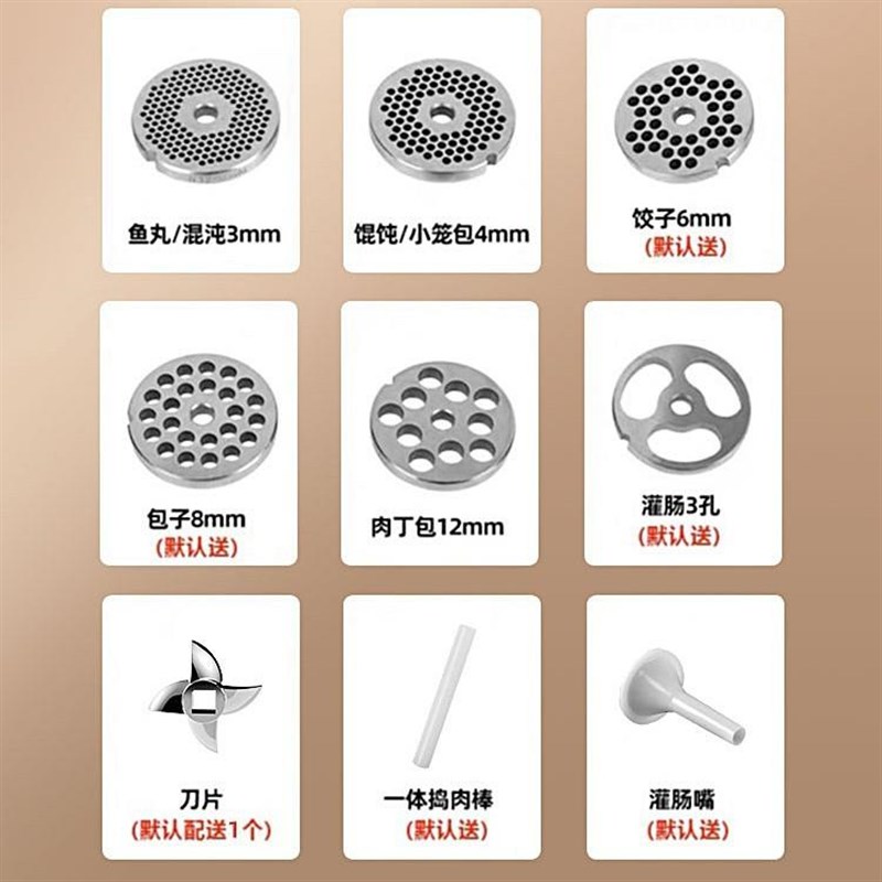 绞肉机商用电动不锈钢大功率小型自动多功能灌肠机绞肉碎菜机