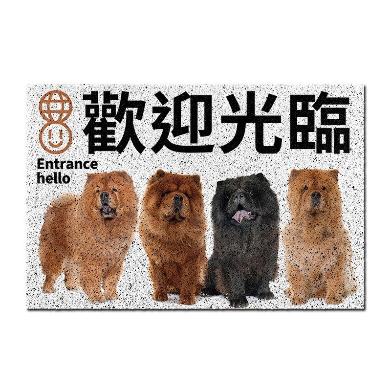 进门地垫入户门垫 可卡犬 柴犬 柯基犬 松狮家用门口迎宾丝圈地毯