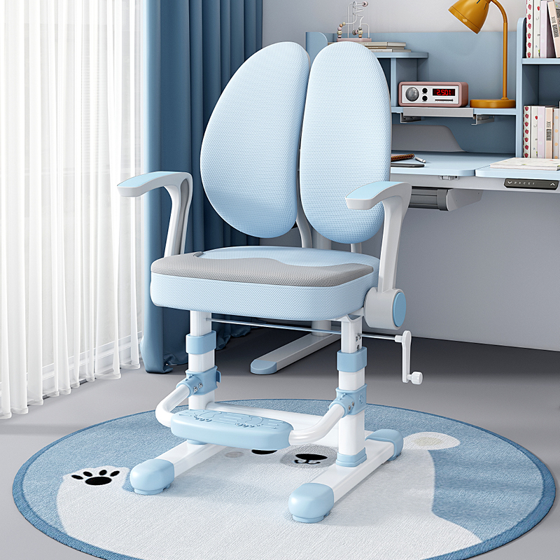 儿童学习椅子靠背家用书桌写字椅学生矫正坐姿座椅可调节升降凳子
