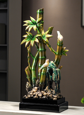 节节高升竹子招财摆件办公室客厅酒柜电视柜乔迁礼品祝贺送装饰品