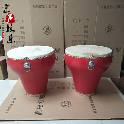 16寸18寸青花瓷鼓木质水B鼓龙鼓花盆鼓牛皮鼓彩绘鼓大鼓