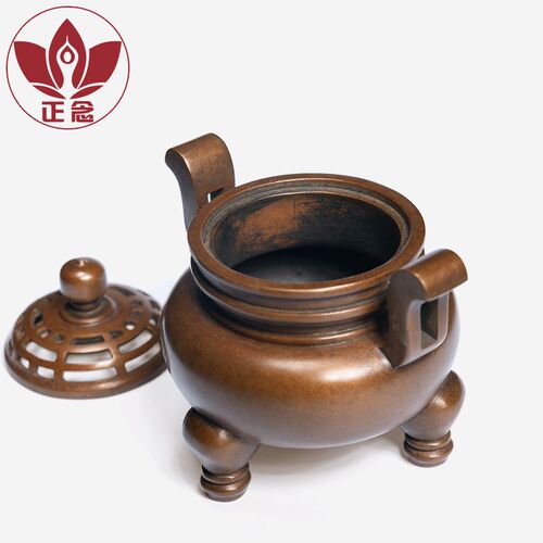 庆松堂苏工铜炉名家胡庆松制紫铜太和宝熏手工复古盘香铜熏炉