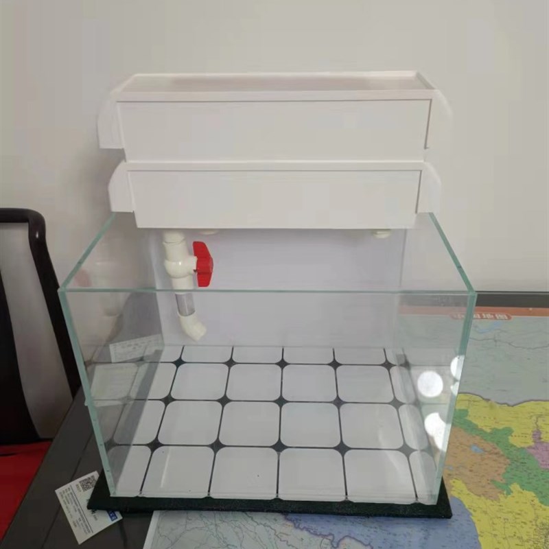 40-45鱼缸用DIY零件盒周转箱净水器多层滴流溢流上过滤盒鱼缸龟锦