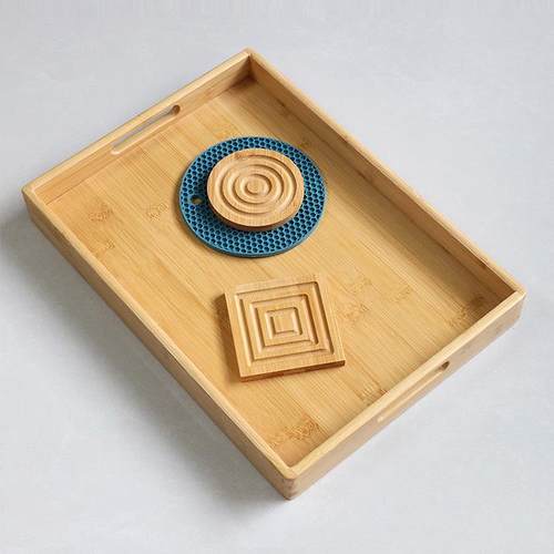 全竹木托盘家用茶盘商用餐盘日式烧烤盘熟食糕点盘幼儿园教具木盘