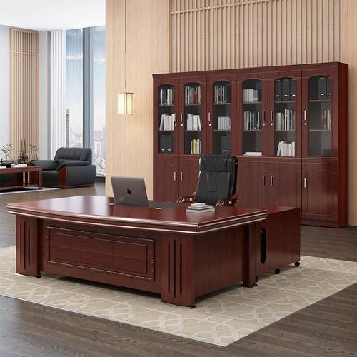 老板桌大班台总裁办公室办公桌中式商用经理主管桌椅组合简约现代