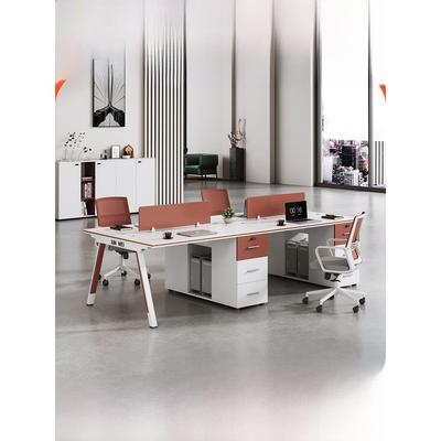 雅尚员工桌椅组合简约现代屏幕电脑桌2/4/6员工桌办公工作站