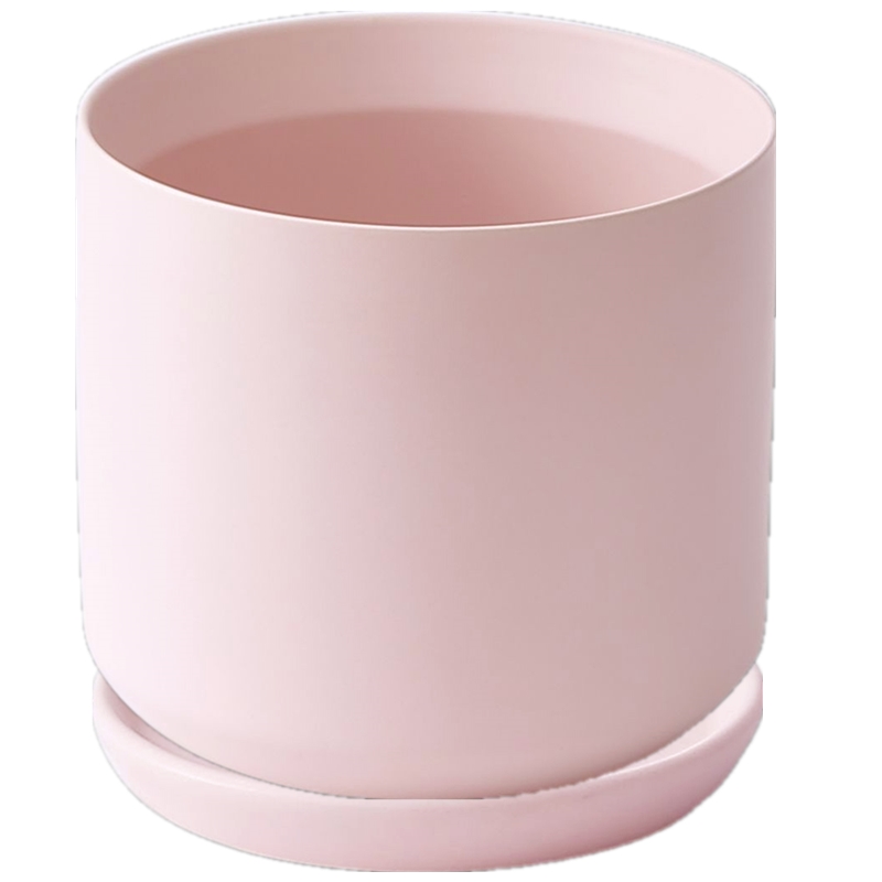 北欧轻奢陶瓷花盆带托盘方形圆柱形网红创意绿植花卉绿萝多肉简约