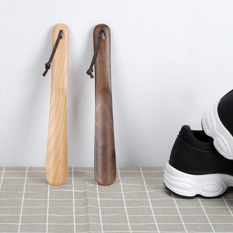 实木鞋拔子小家用超长孕妇老人懒人穿鞋长柄站立提鞋黑胡桃木免邮,居家日用,鞋拔,淘宝优惠券,粉丝福利购,淘宝优惠卷