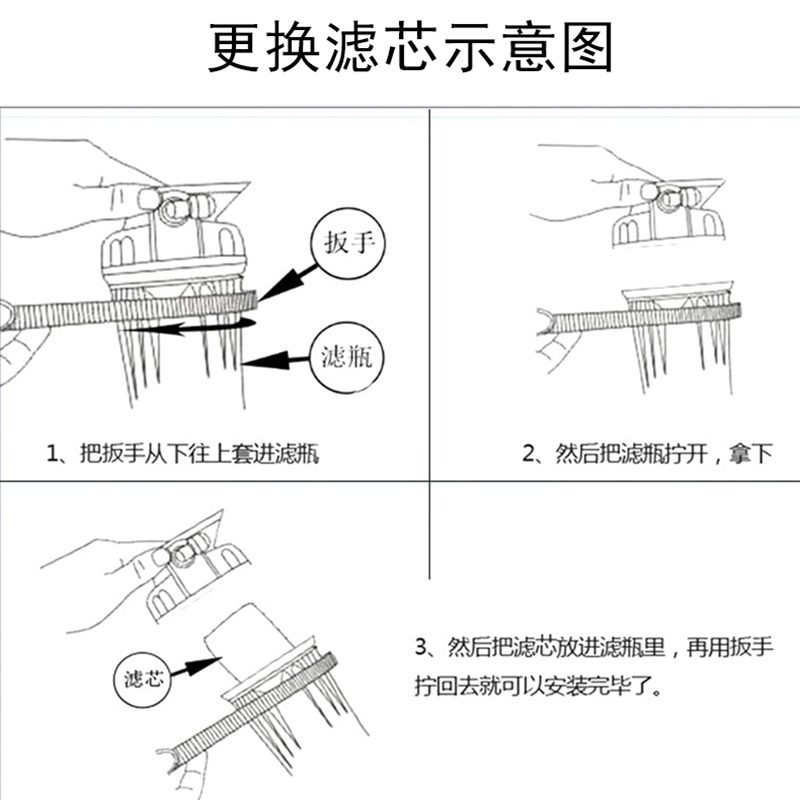 家用直饮净水器滤芯厨房超滤净水机7寸PP棉自来水过滤器通用滤芯