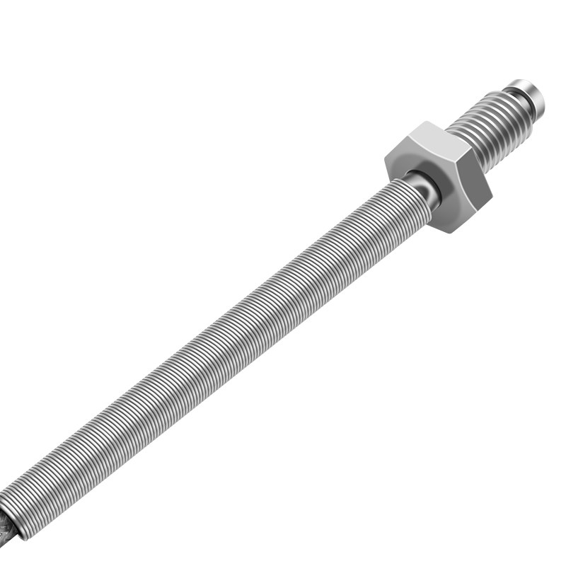 压簧式感温热电偶温度传感器螺钉式E型K型热电偶温度感应器探头式