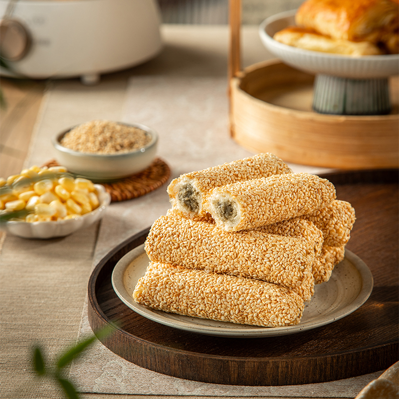 芝麻棒黑芝麻夹心芝四川特产传统小吃零食文殊院街宫廷糕点