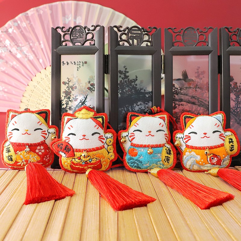 中国风香包香囊diy材料包手工简单制作平安符袋艾草驱蚊汽车挂件