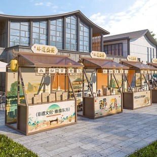 景区展示架非遗摆摊桌市集摊位架网红户外夜市地摊庙会活动展示架