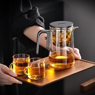 高品质飘逸杯泡茶壶茶水分离泡茶神器磁吸泡茶器玻璃过滤冲茶壶