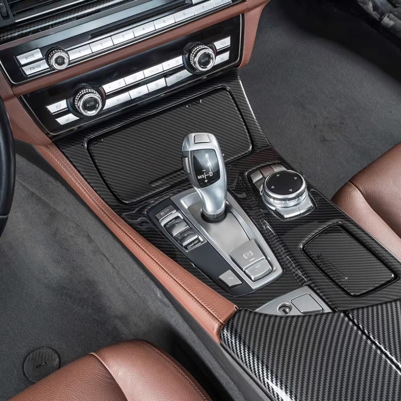 11-17款宝马5系碳纤维内饰改装520 523li中控排挡F18车内装饰用品