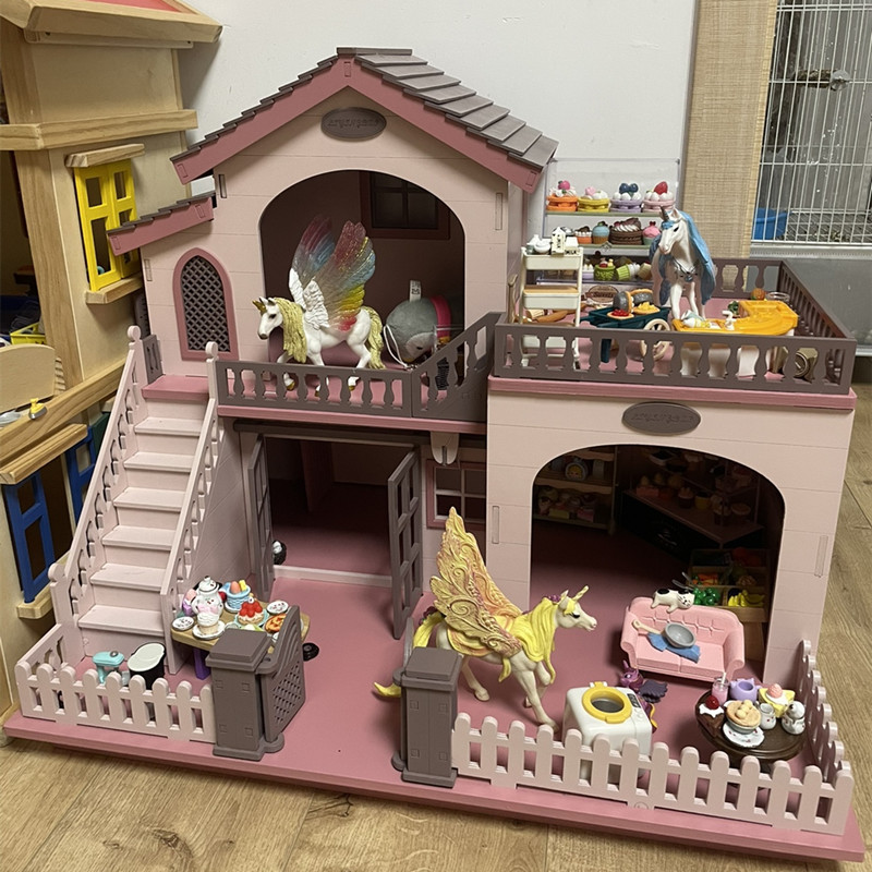 木制梦幻公主城堡女孩玩具小房子家具卧室厨房儿童过家家豪华别墅