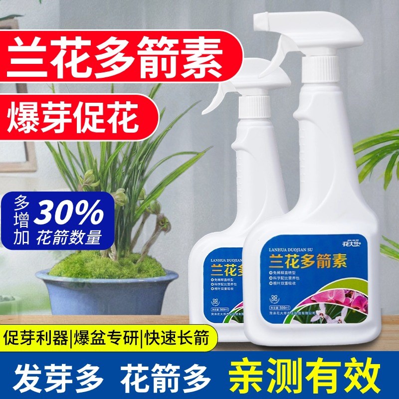 兰花多箭素爆芽营养液肥料蝴蝶兰君子兰石斛干尖黄叶促芽促花