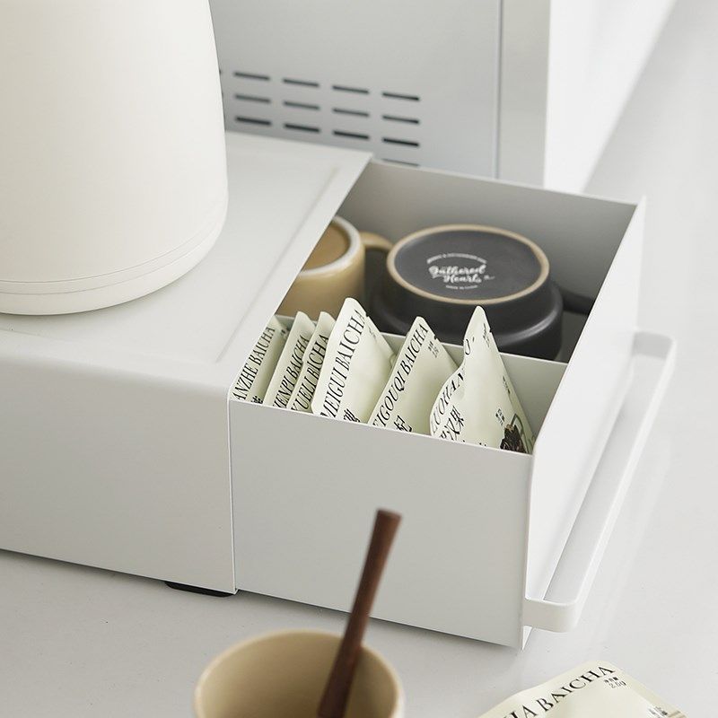 金属台面收纳盒抽屉储物桌面整理咖啡机饮水机垫高置物架茶包杯架,厨房/烹饪用具,厨房置物架/置物柜/角架,淘宝优惠券,粉丝福利购,淘宝优惠卷