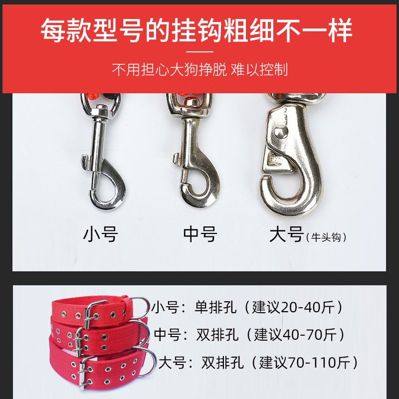 狗狗牵引绳大中型犬遛狗绳子金毛拉布拉多德牧狗链子项圈宠物用品