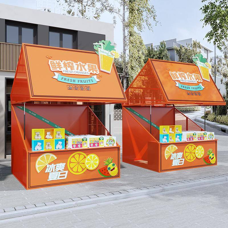 户外市集摊位展示架网红打卡小卖部奶茶店小屋移动夜市商品售卖亭