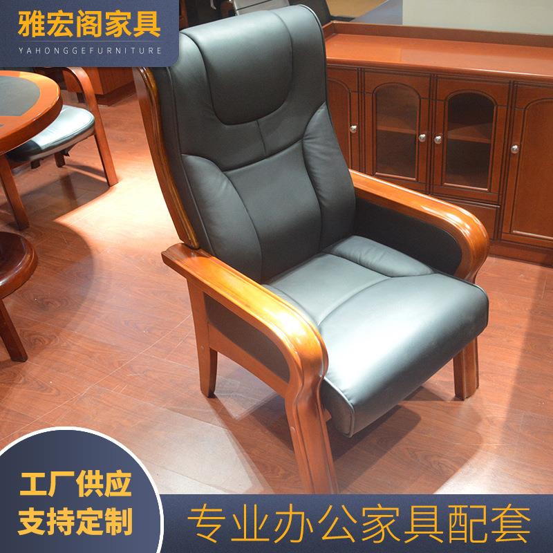 木制四脚会议椅领导办公班前椅皮电脑椅韩皮棋牌麻将椅工厂促销