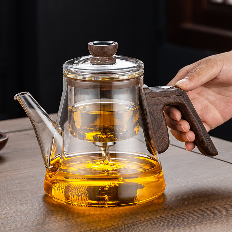 顶壶飘逸杯玻璃茶壶大容量家用高档茶水分离加厚耐高温滑动泡茶壶