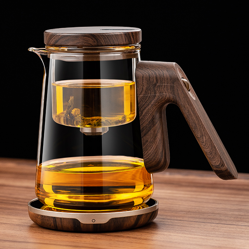 磁吸飘逸杯泡茶壶一键过滤茶水分离杯家用办公室高档玻璃茶具套装
