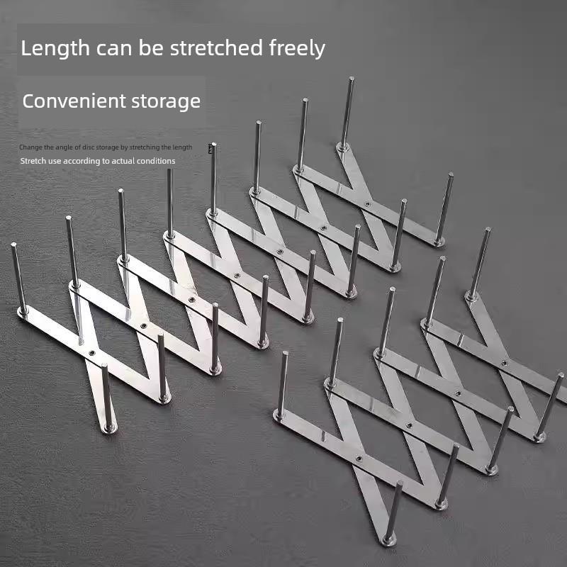 可伸缩多用途置物架不锈钢碗碟盘架收纳沥水架厨房锅盖架通用架子