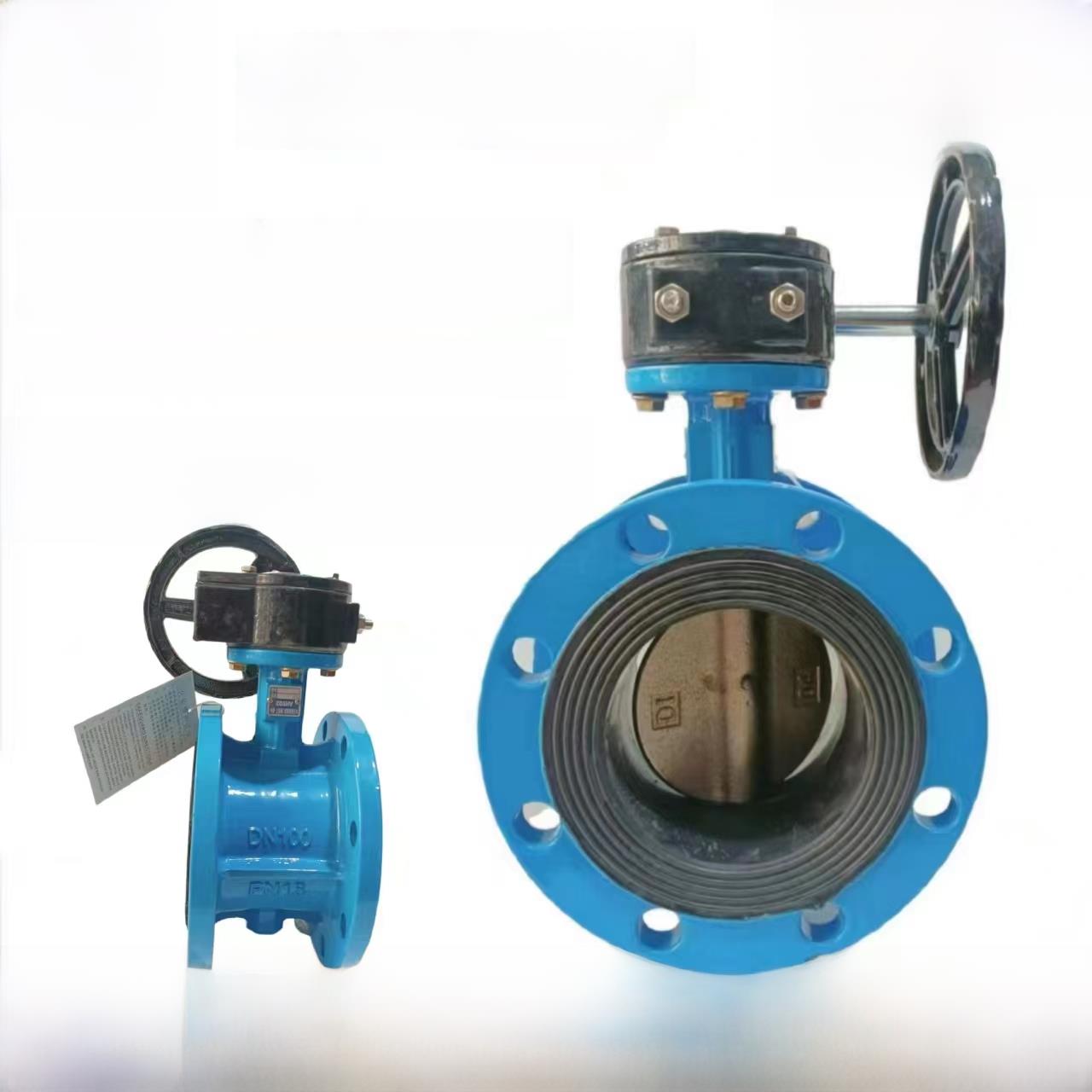 涡轮软密封手动法兰蝶阀D341X-10/16QDN80DN100DN125DN150DN200