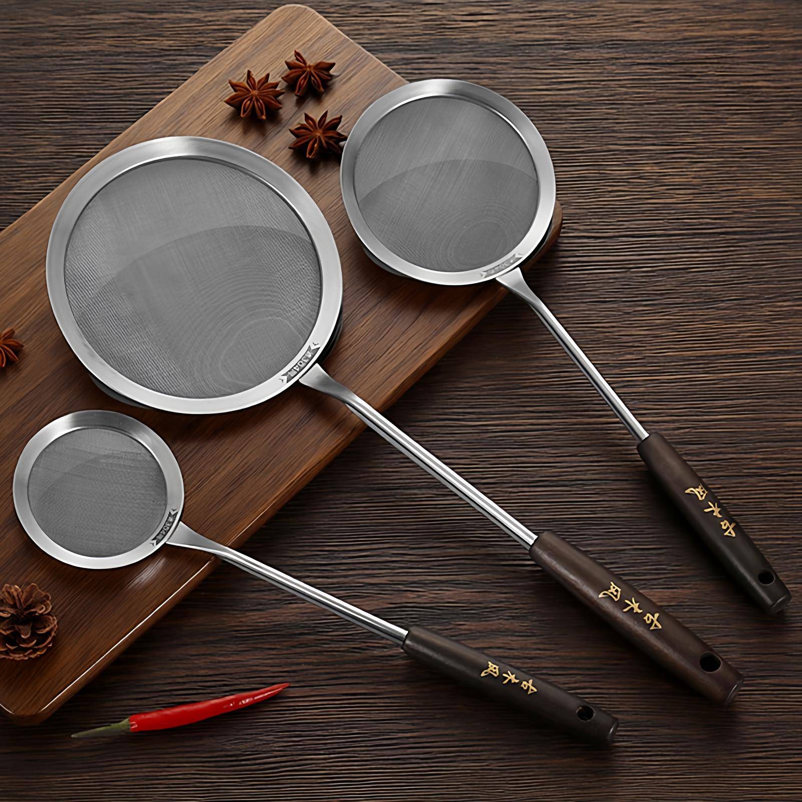 304不锈钢漏勺家用厨房豆浆果汁过滤网筛超细过滤勺捞油渣漏网