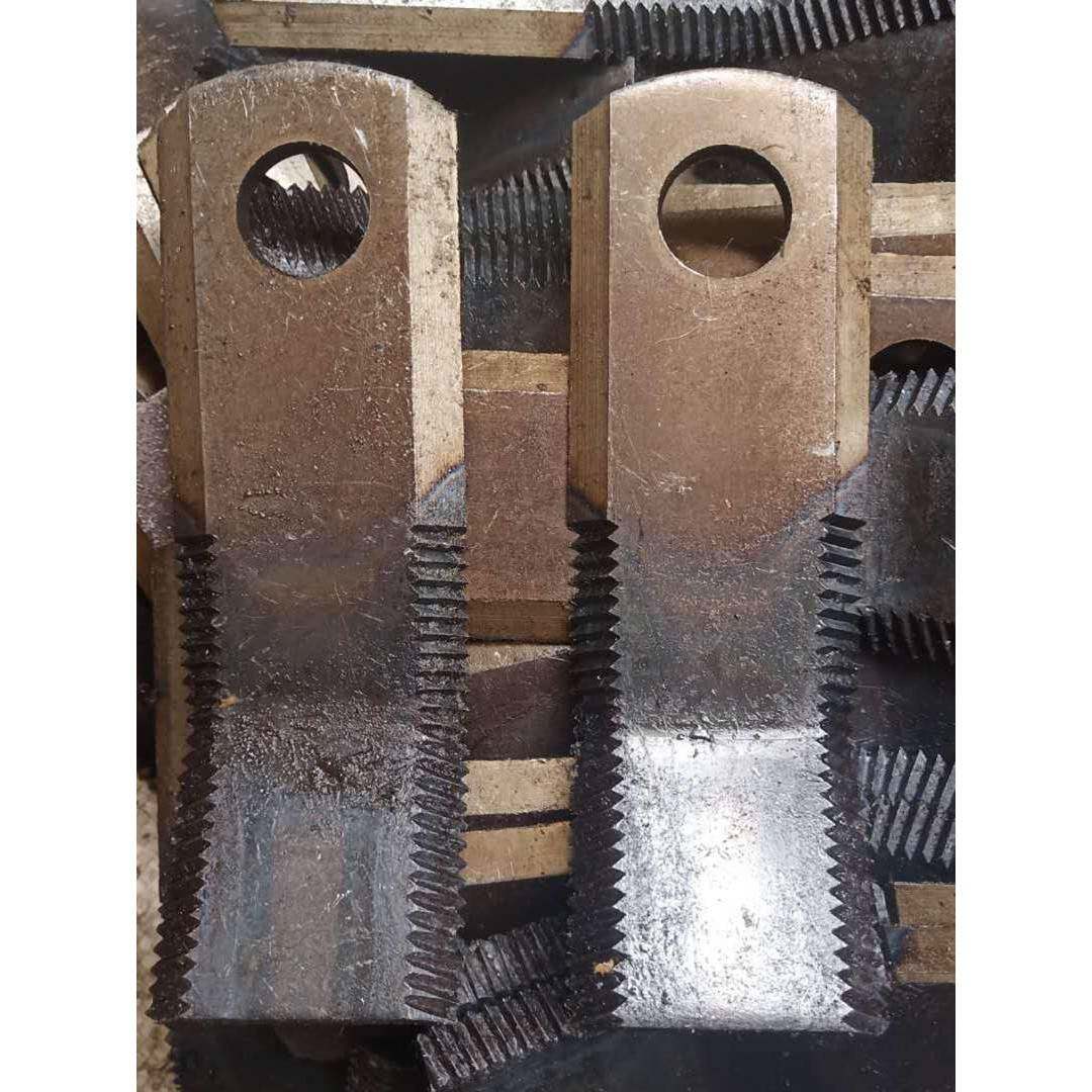 碎草机刀片 秸秆还田刀粉碎机锯齿刀片打草刀片2弯一直锰钢材质