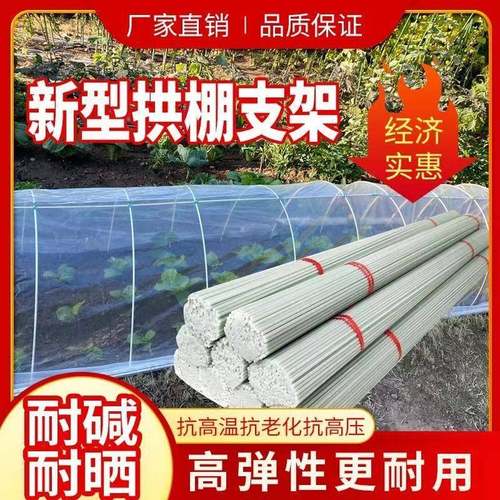 拱棚玻璃纤维杆插地大棚架塑料支撑架菜地小棚拱竿蔬菜育苗保温棚