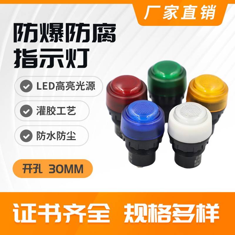 8030防爆信号灯指示灯24V36V220V380V防爆配电箱LED灯ExdbebIICGB