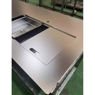 304不锈钢实心台面板水槽防刮花一体式定制简约厨房灶台岛台面板