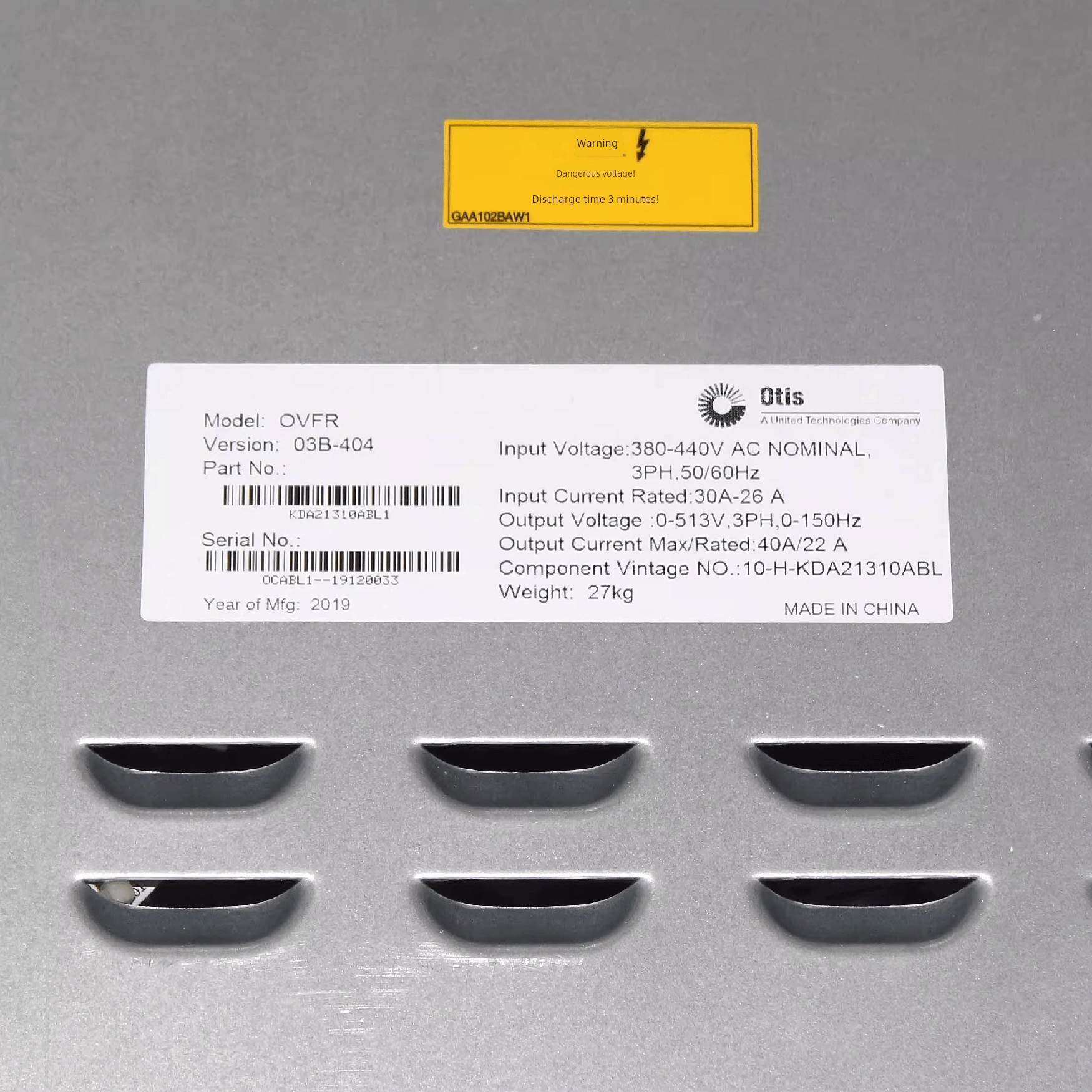 奥的斯电梯OVFR03B-404变频器KCA/KDA21310ABL2/ABL1/26800ACG2
