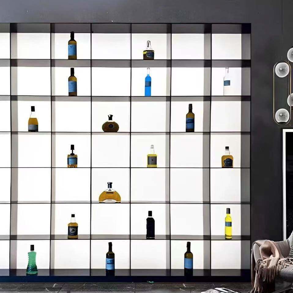 亚克力发光背板背景墙超薄灯箱低压导光板酒柜橱柜壁龛led发光板