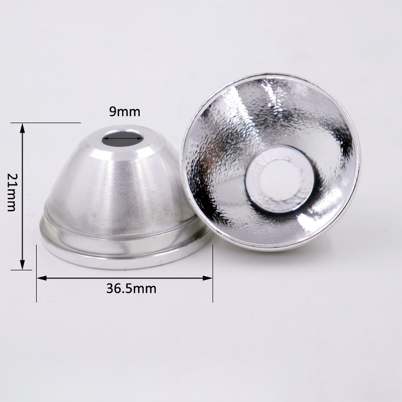 C2手电筒Q5 T6 L2 V5 U3 LED光面桔皮灯杯 36.5x21x9mm铝制反光杯