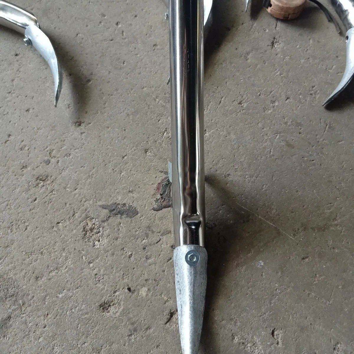 不锈钢播种机腿追肥娄娄腿下种腿手推式施肥器配件7行