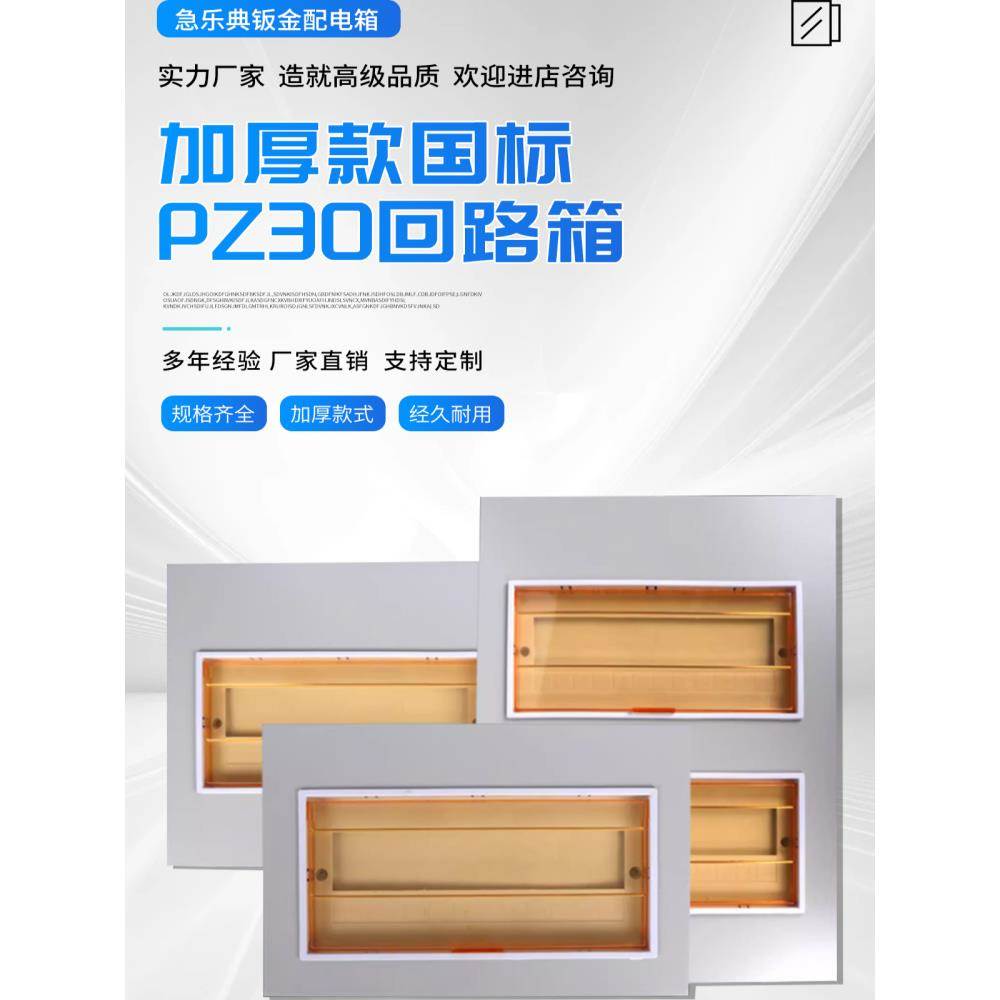 PZ30回路箱配电箱铁盖面板家用空开明装暗装电表箱盖板盖子强电箱