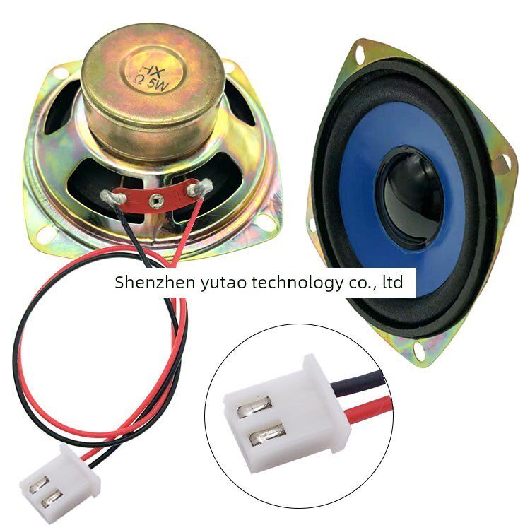 3寸喇叭4欧5W 4R 77MM音箱音响蓝牙低音炮高音带插头端子线扬声器